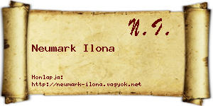 Neumark Ilona névjegykártya